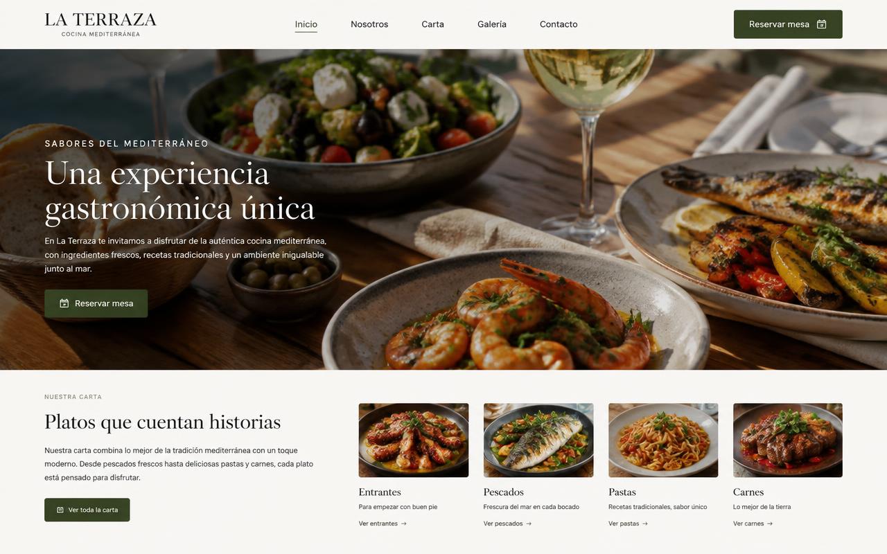 Proyecto de muestra: web para hostelería
